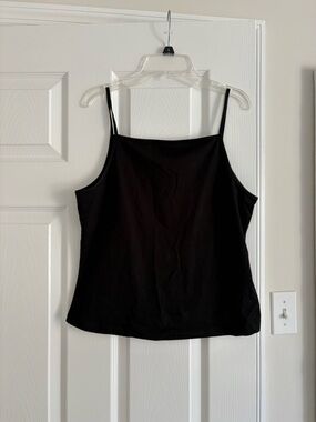 & Other Stories Black Square-Neck Camisole